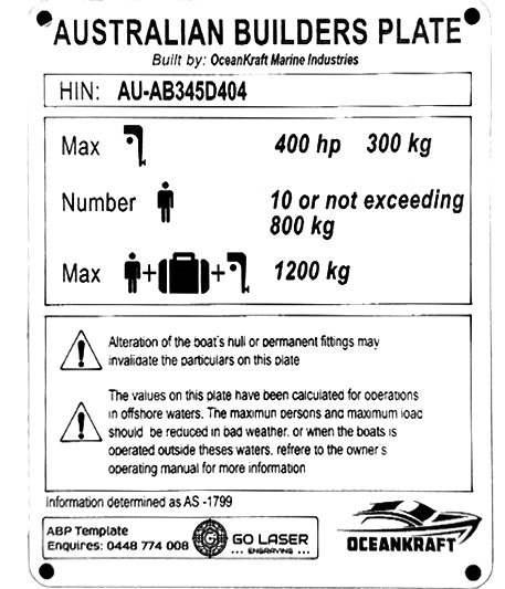 small boat plate